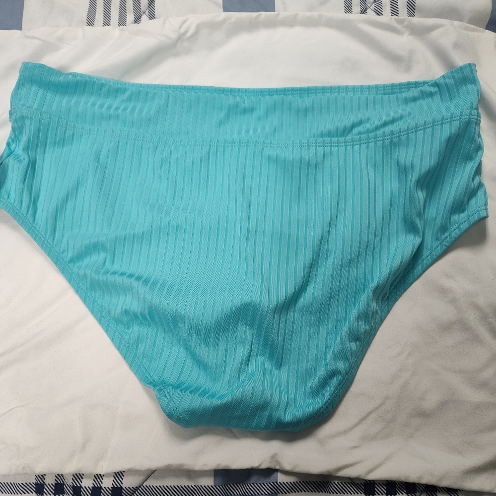 Decree Turquoise Ribbed Tankini - Picture 5 of 6